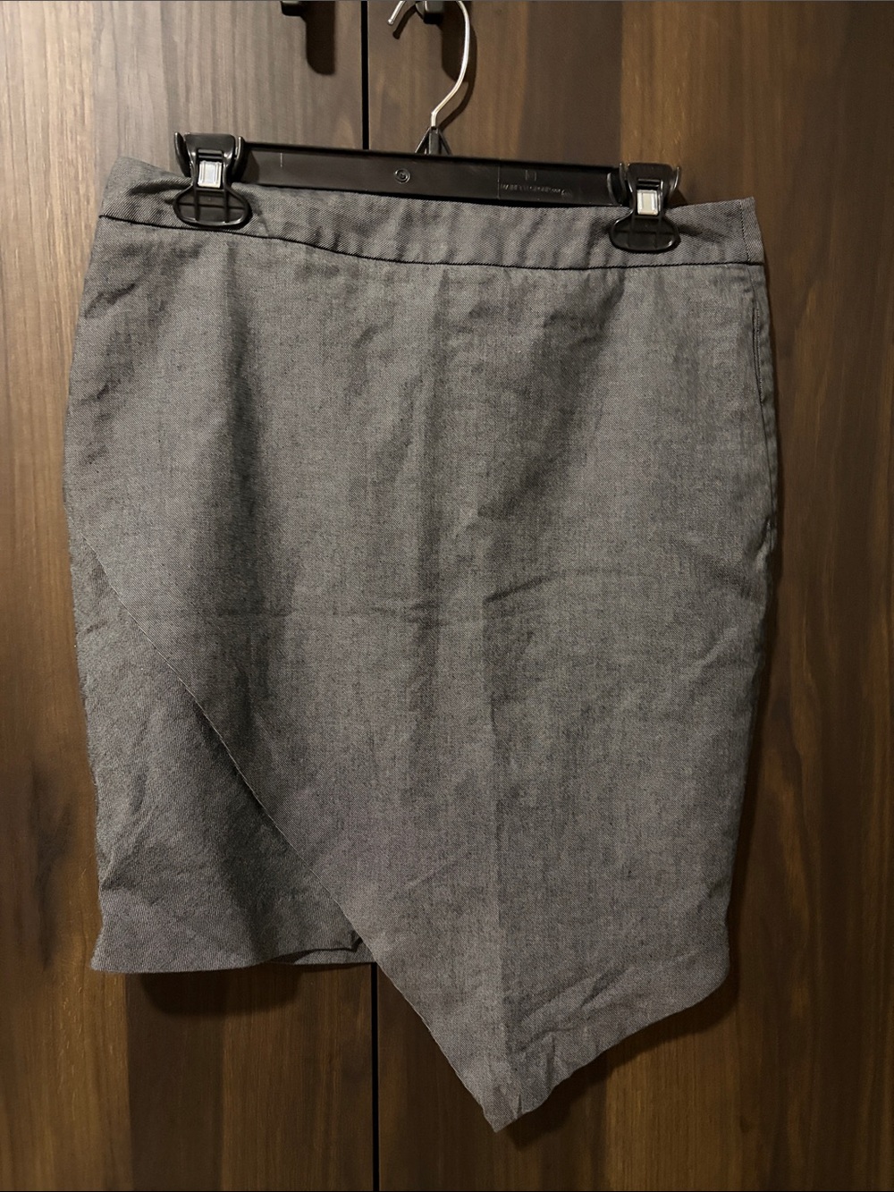 DKNY Grey Asymmetrical Pencil Skirt